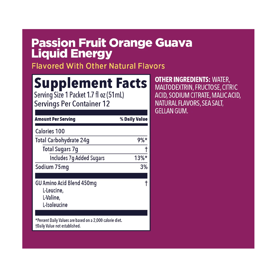 GU Energy Liquid Energy Passion Fruit Orange Guava