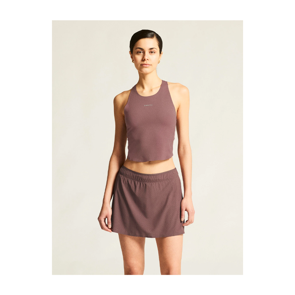 Craft Women's Hypervent Cropped Pocket Singlet Flint