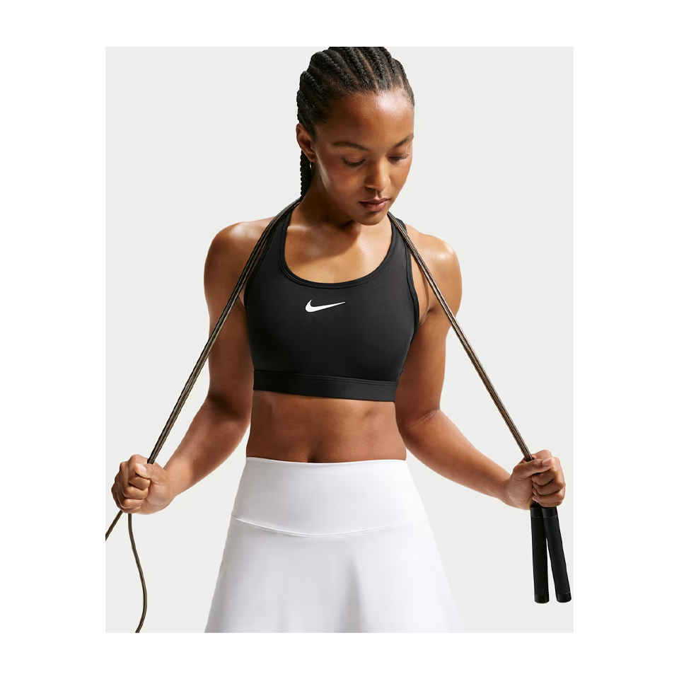 Nike Women's Swoosh Medium-Support Padded Sports Bra Black