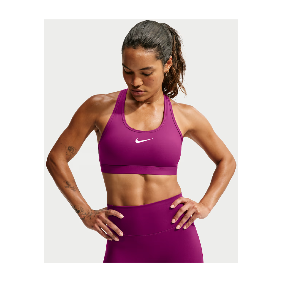 Nike Swoosh Medium-Support Padded Sports Bra True Berry