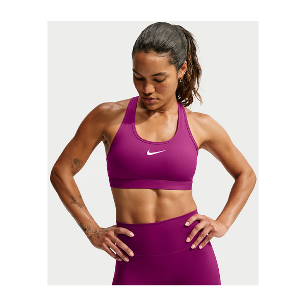 Nike Swoosh Medium-Support Padded Sports Bra True Berry