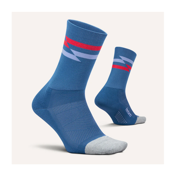 Feetures ELITE Light Cushion Mini Crew Blue Track