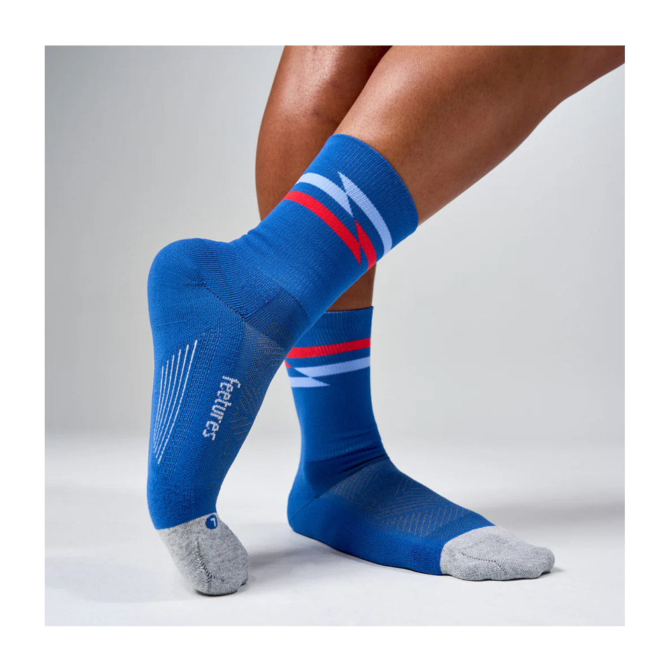 Feetures ELITE Light Cushion Mini Crew Blue Track