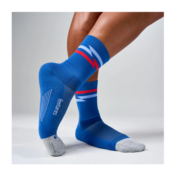 Feetures ELITE Light Cushion Mini Crew Blue Track