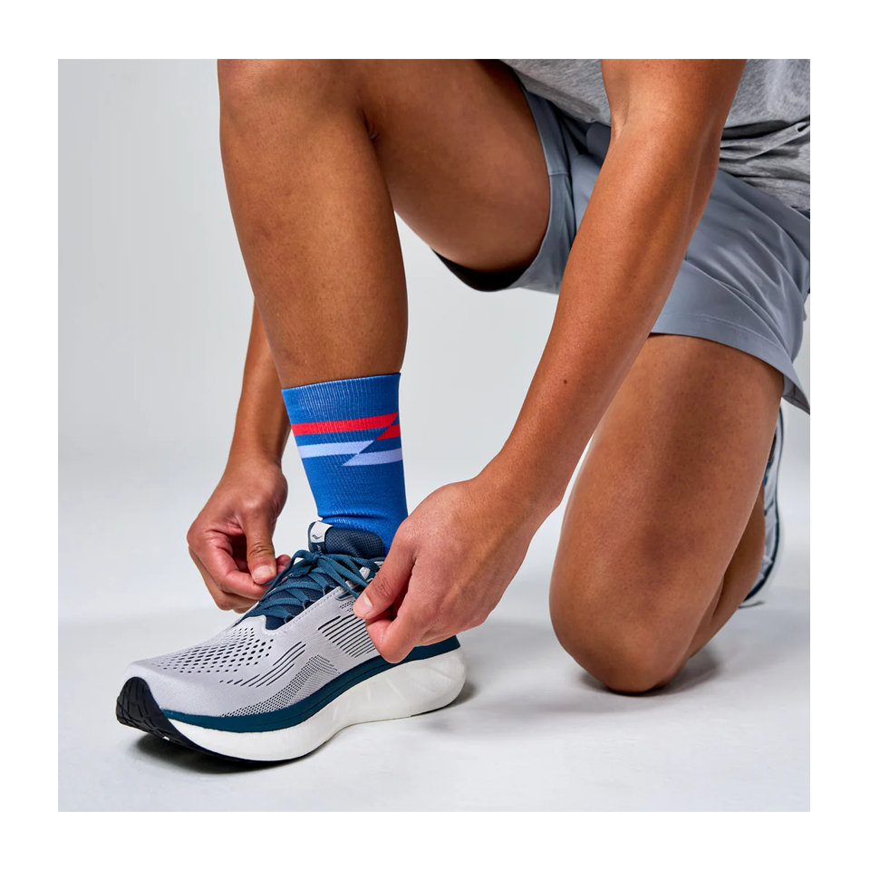 Feetures ELITE Light Cushion Mini Crew Blue Track