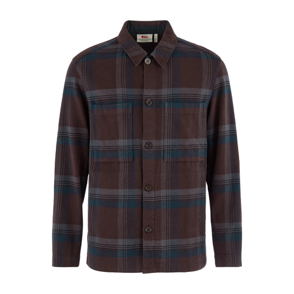 Fjällräven Men's Singi Flannel Overshirt Black Oak - Dark Navy