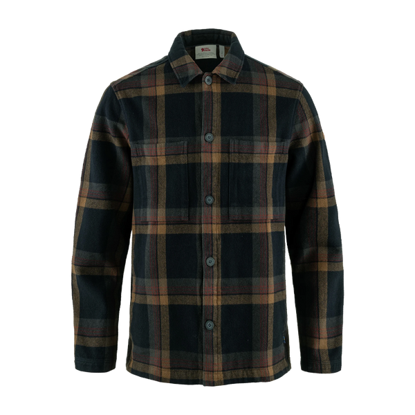 Fjällräven Men's Singi Flannel Overshirt Dark Navy/Wood Brown