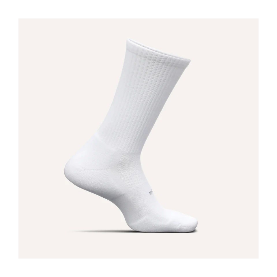 Feetures HIGH PERFORMANCE Max Cushion Crew White