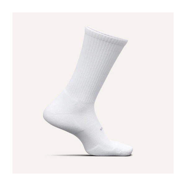 Feetures HIGH PERFORMANCE Max Cushion Crew White