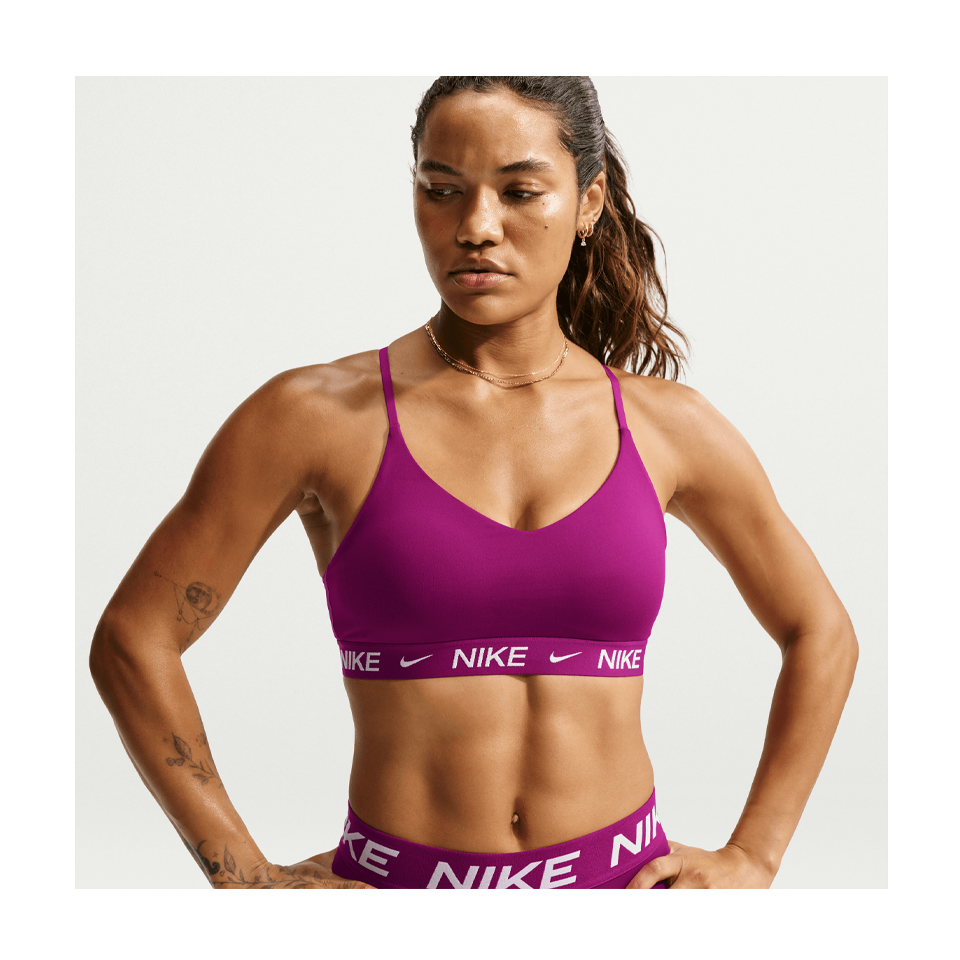 Nike Women's Indy Light-Support Padded Adjustable Sports Bra True Berry