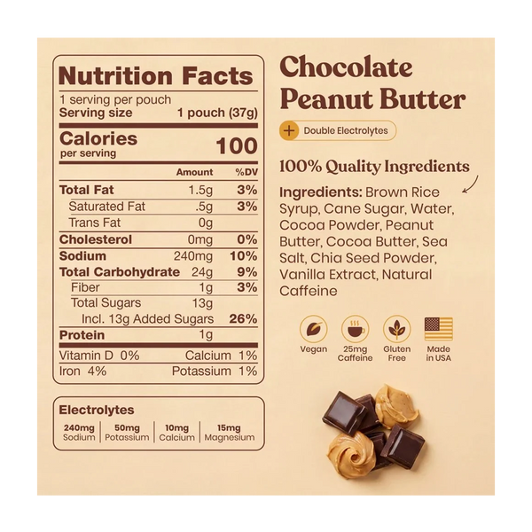 Huma Energy Gel Plus Chocolate Peanut Butter