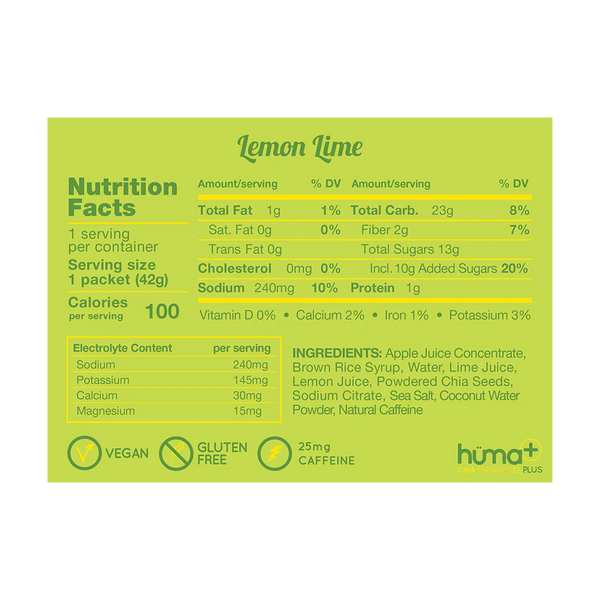 Huma Energy Gel Plus Lemon Lime
