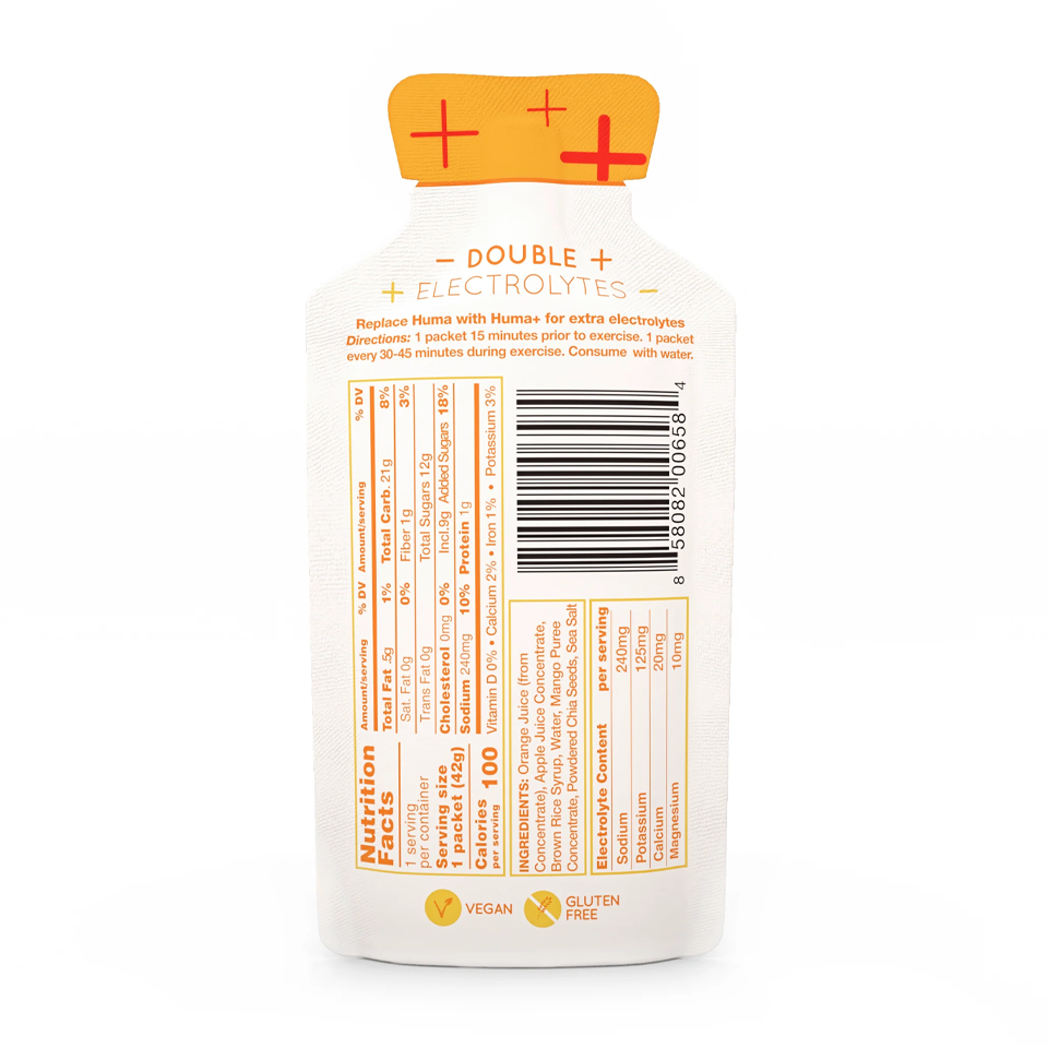 Huma Energy Gel Plus Oranges And Mango