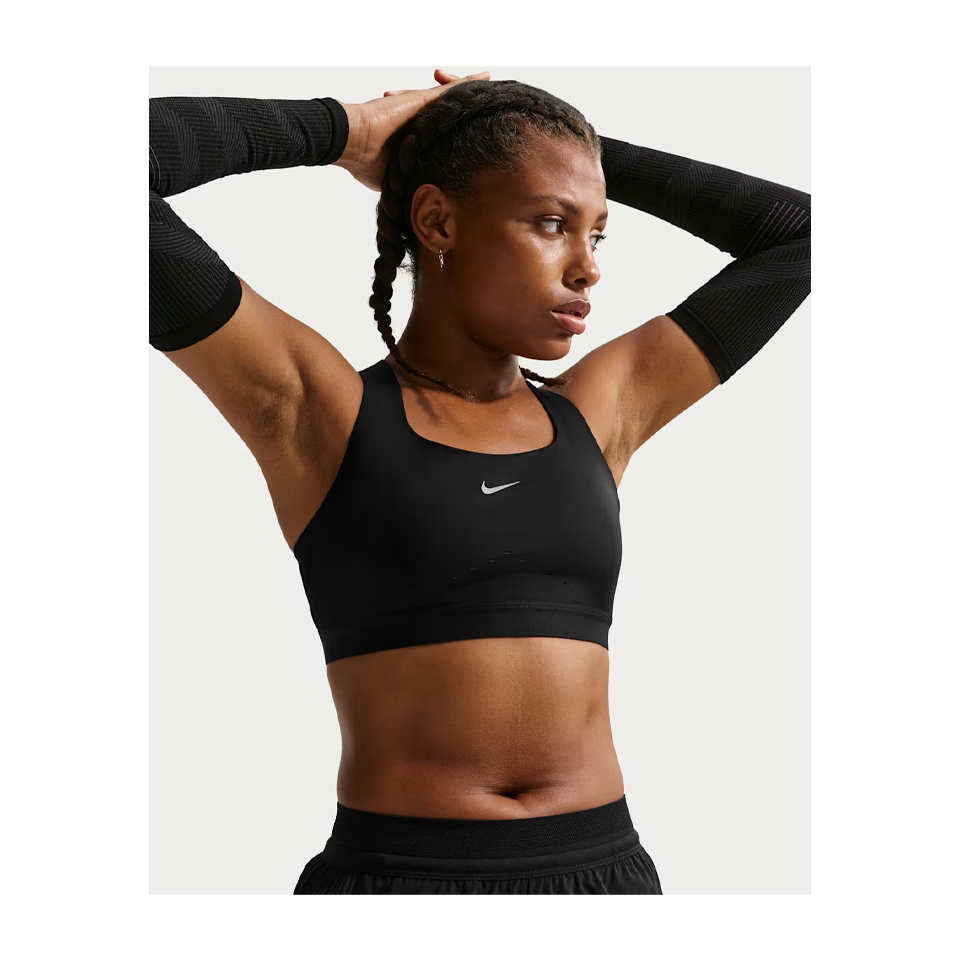 Nike Women's Swift High-Support Lightly Lined Sports Bra Black