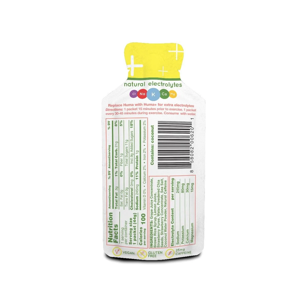 Huma Energy Gel Plus Strawberry Lemonade