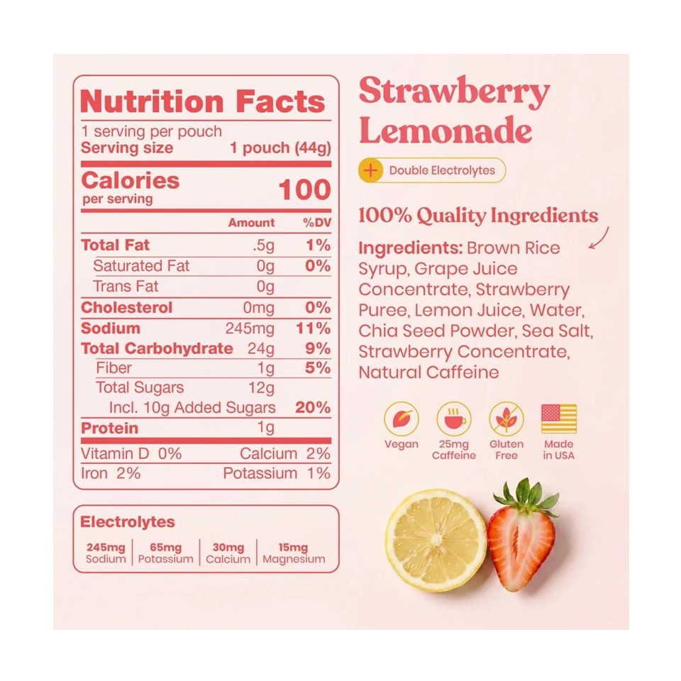Huma Energy Gel Plus Strawberry Lemonade
