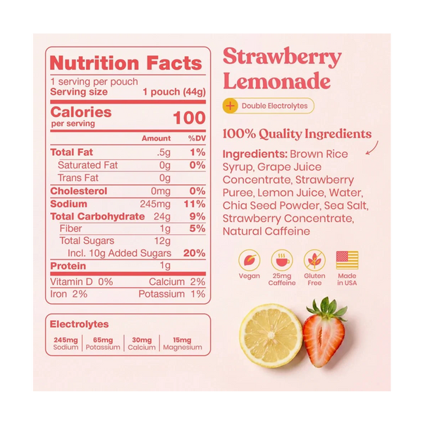 Huma Energy Gel Plus Strawberry Lemonade