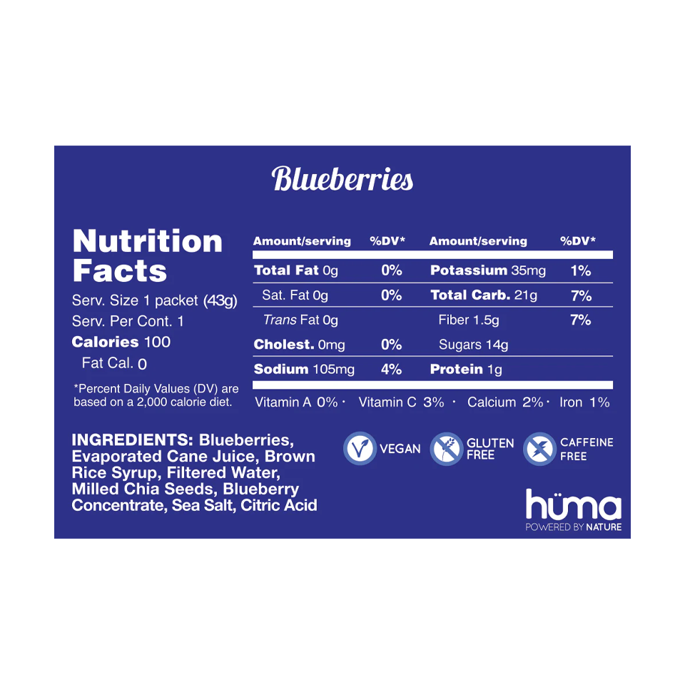 Huma Energy Gel Original Blueberry Secondary image
