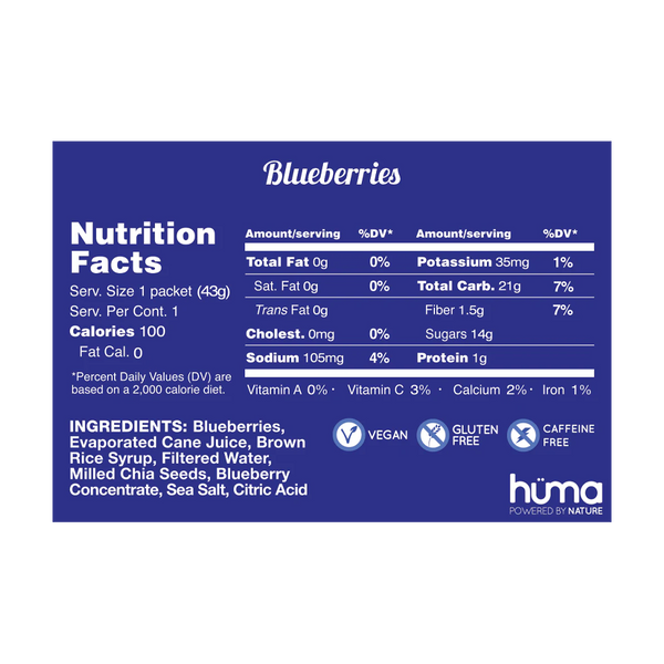 Huma Energy Gel Original Blueberry