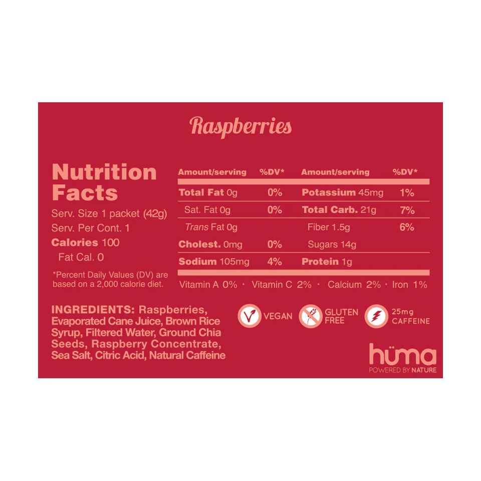 Huma Energy Gel Original Raspberry Secondary image