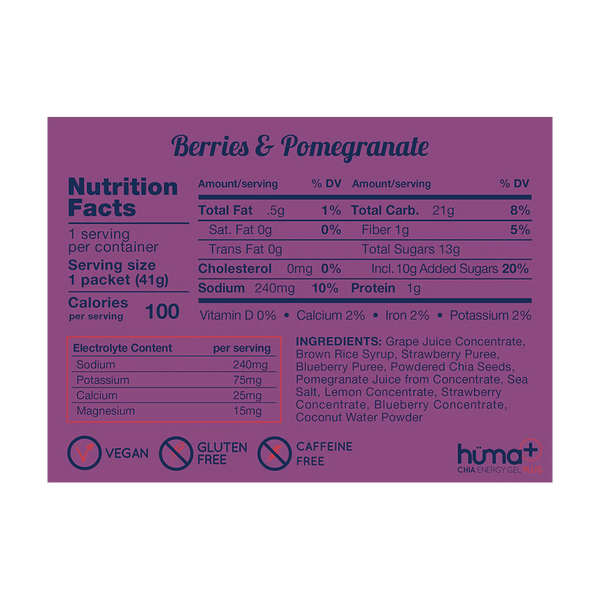 Huma Energy Gel Plus Berries & Pomegranate