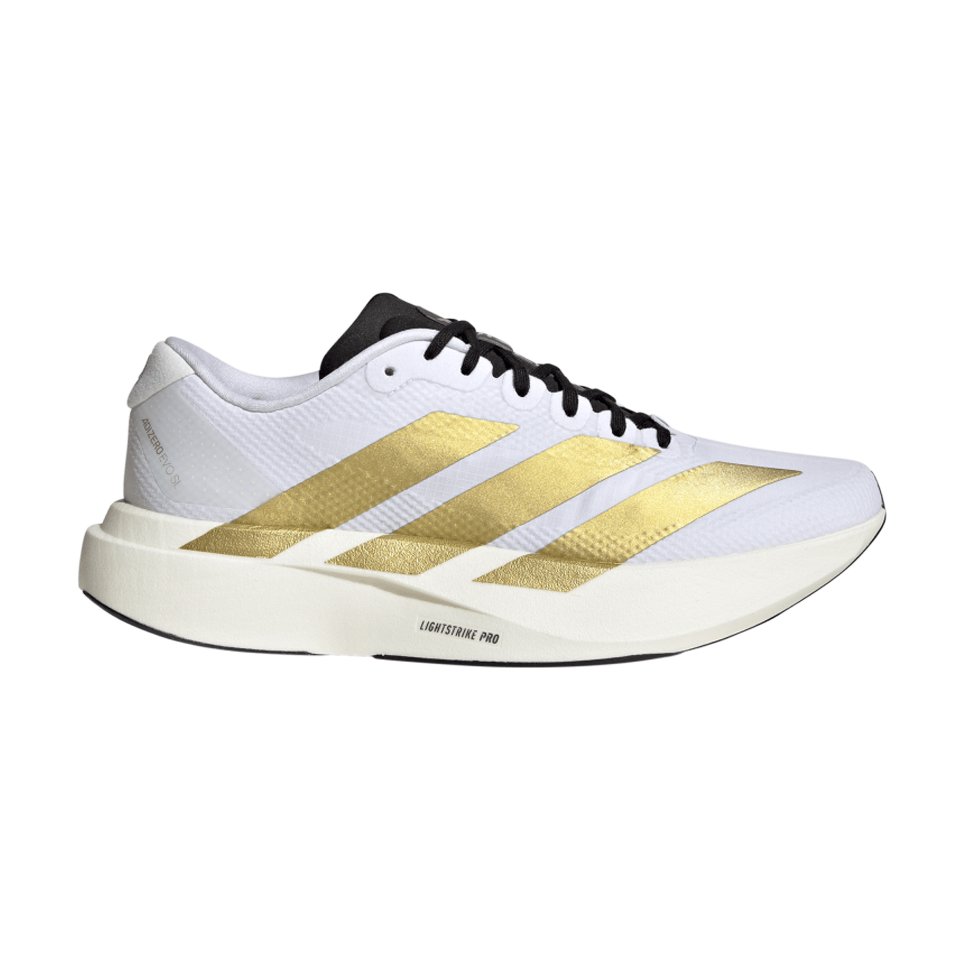 adidas Women's adizero Evo SL Ftwr White/Matte Gold/Core Black