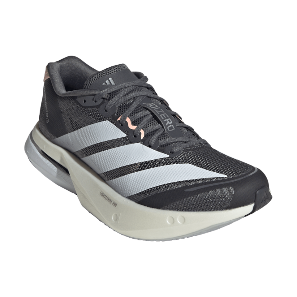 adidas Women's Adizero Boston 13 Grey Five/Cloud White/Haze Coral
