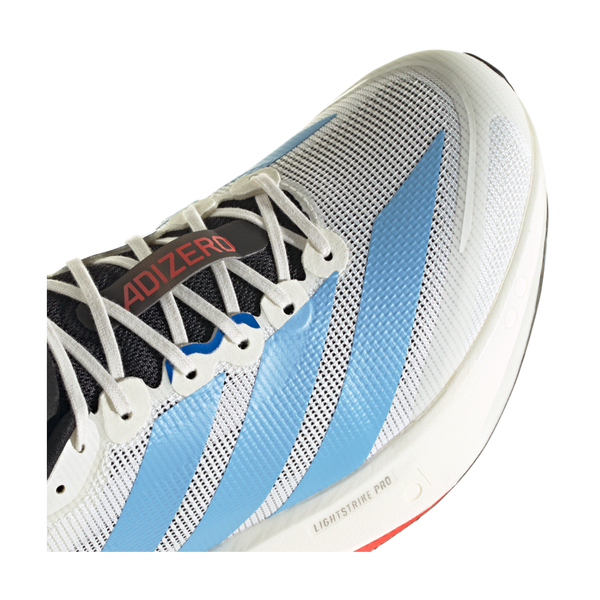 adidas Men's Adizero Boston 13 Off White/Light Blue/Gold Metallic