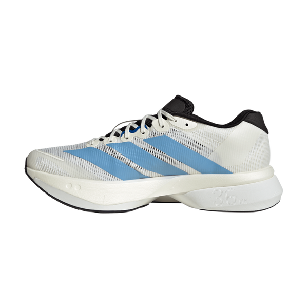 adidas Men's Adizero Boston 13 Off White/Light Blue/Gold Metallic