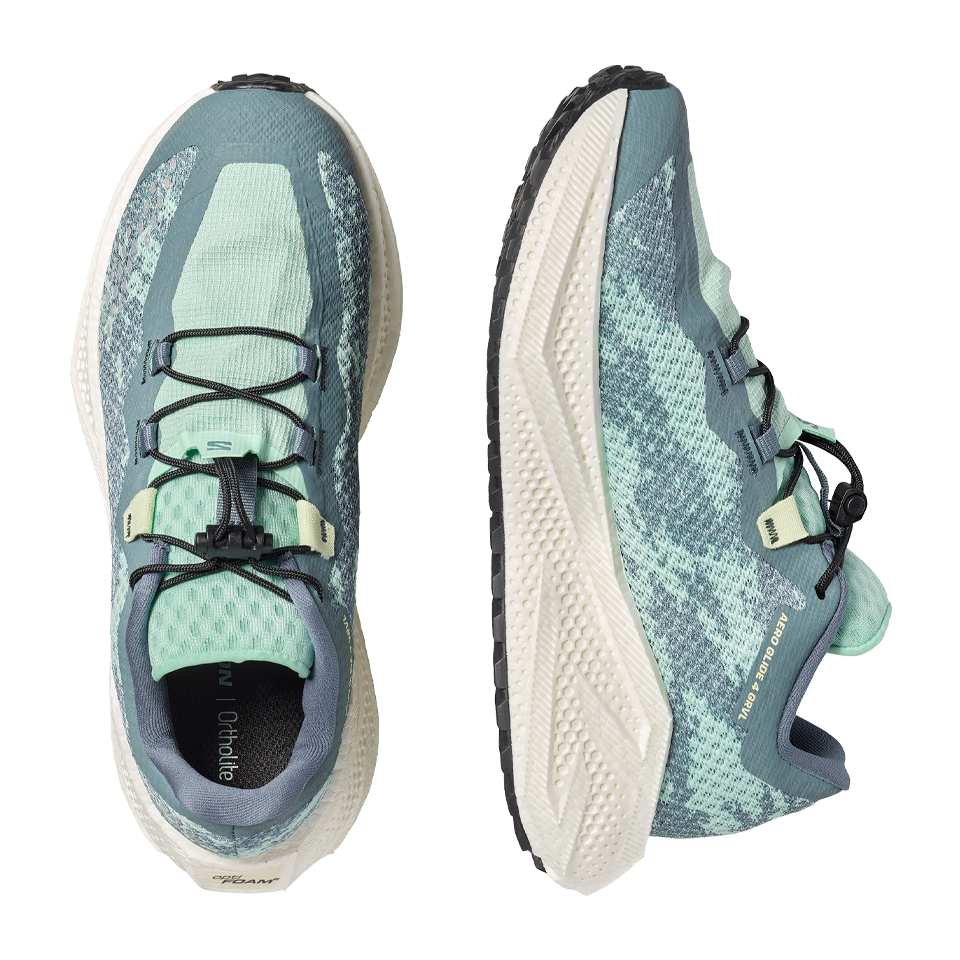 Salomon Women's Aero Glide 4 GRVL Stormy Weather/Lichen/Vanilla Blue