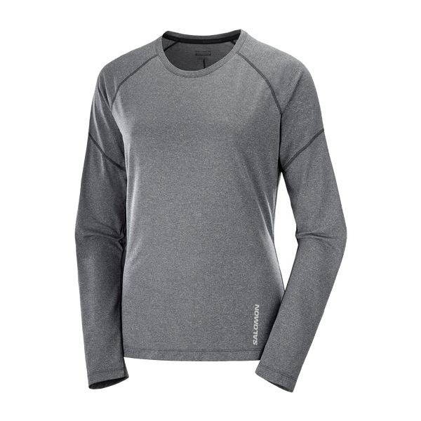 Salomon Women's Cross Run Long Sleeve T-Shirt Deep Black