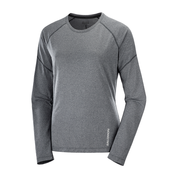 Salomon Women's Cross Run Long Sleeve T-Shirt Deep Black