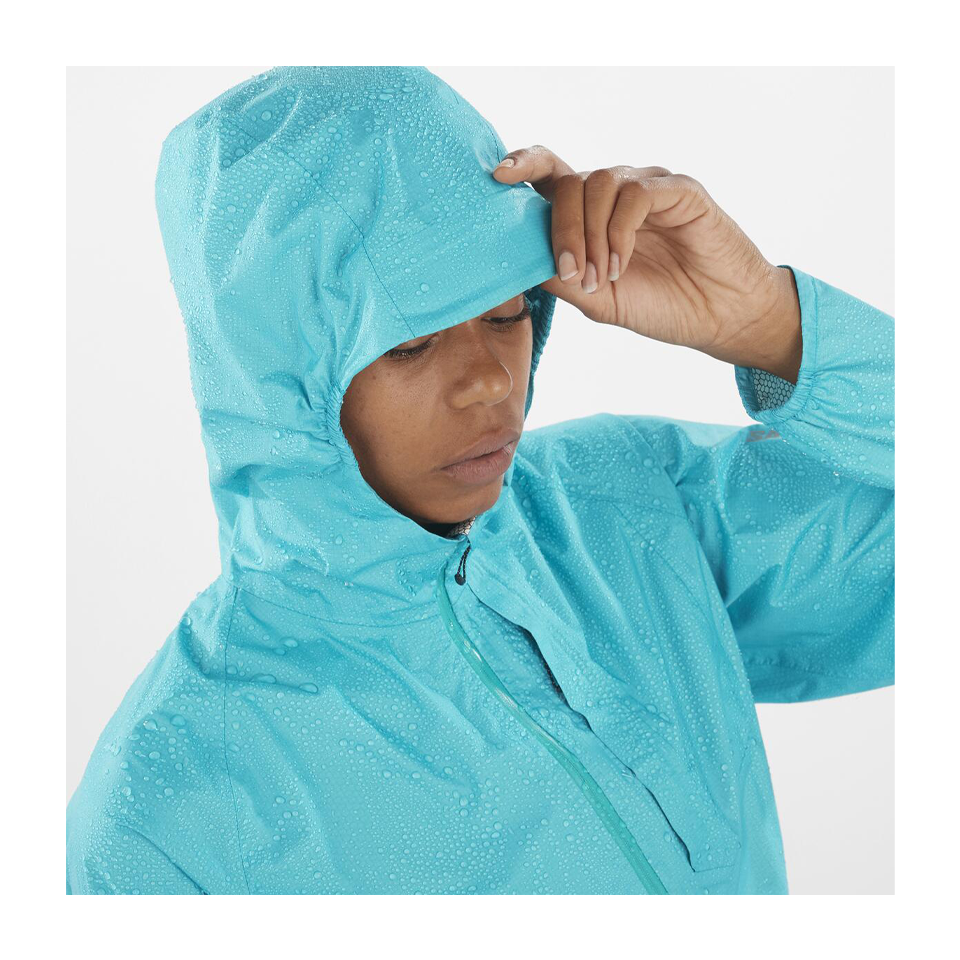 Salomon Women s Bonatti Waterproof Jacket Peacock Blue L