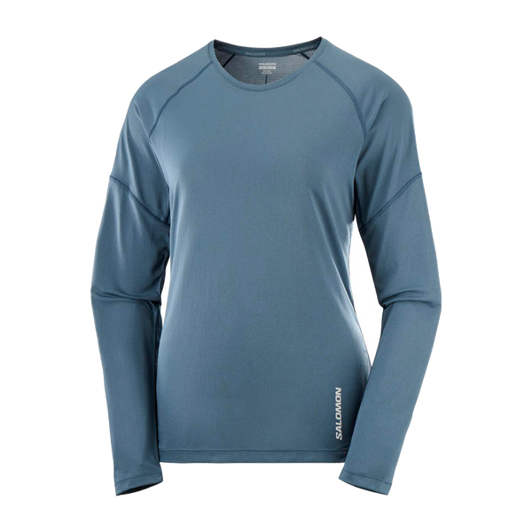 Salomon Women's Cross Run Long Sleeve T-Shirt Midnight Navy