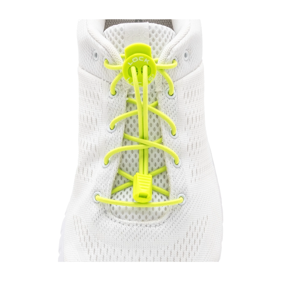 Lock Laces Original No-Tie Shoelaces Neon Yellow