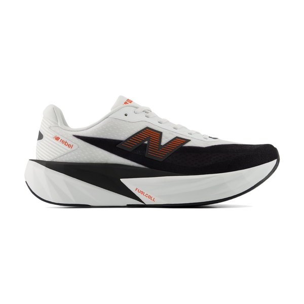 New Balance Men's FuelCell Rebel v5 White/Neo Flame