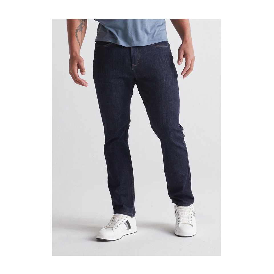 DUER Men's Performance Denim Athletic Taper Heritage Rinse