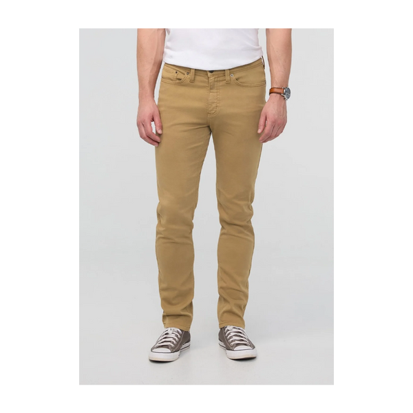 DUER Men's No Sweat Slim Taper Camel