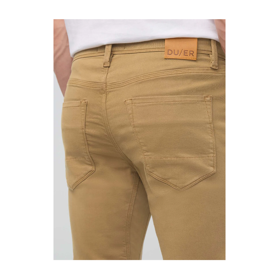 DUER Men's No Sweat Slim Taper Camel