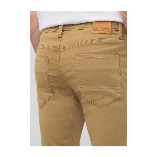 DUER Men's No Sweat Slim Taper Camel