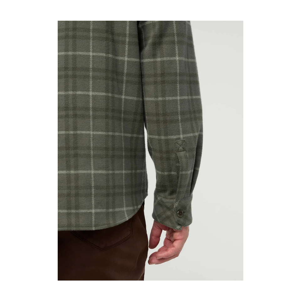 DUER Men's Performance Flannel Overshirt Thyme Plaid
