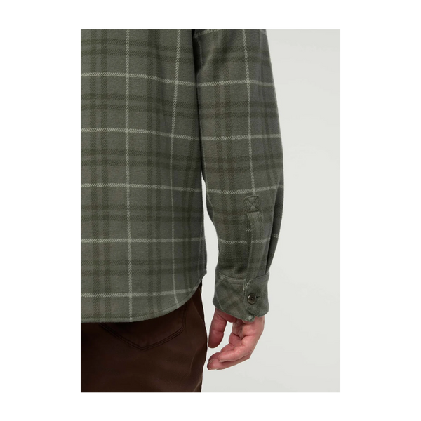 DUER Men's Performance Flannel Overshirt Thyme Plaid