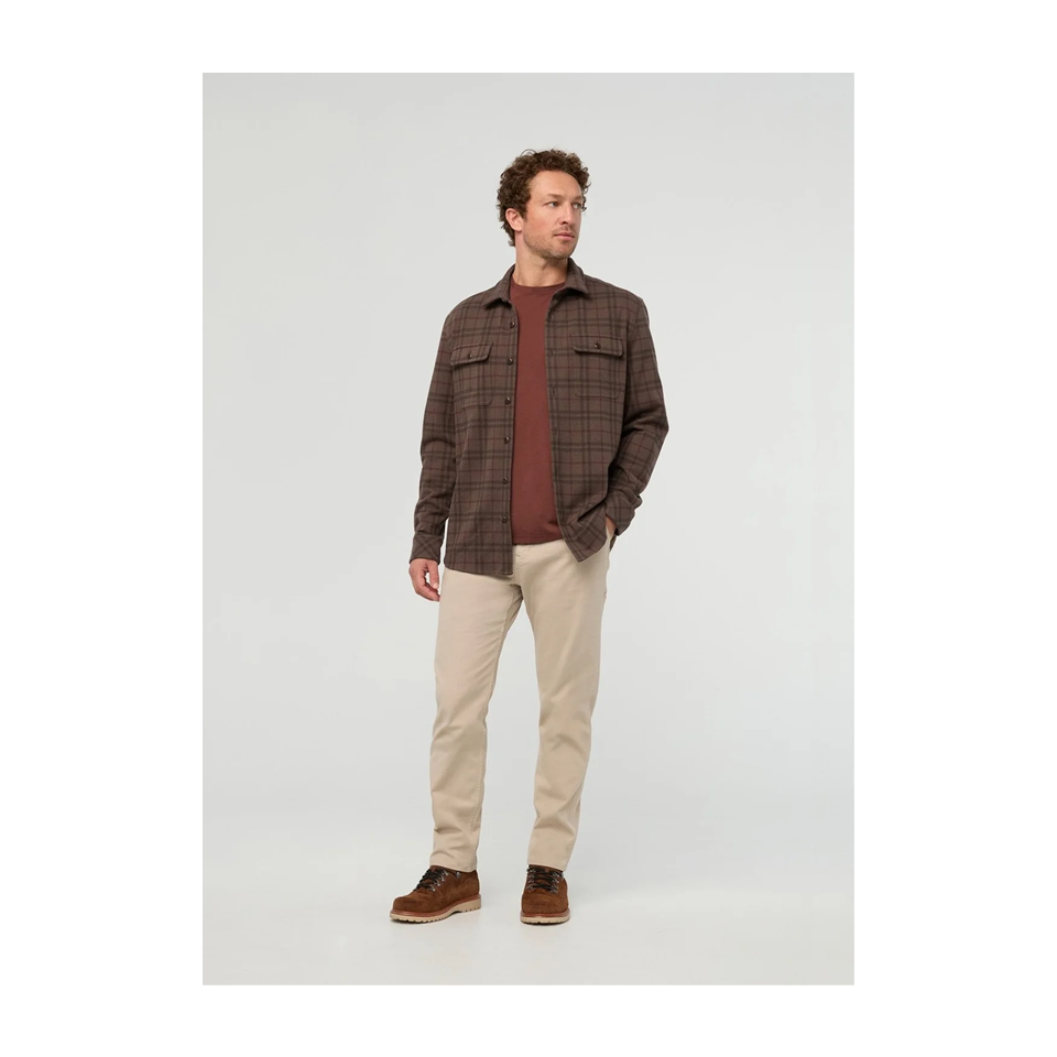 DUER Men's Performance Flannel Overshirt Stout Plaid Secondary image