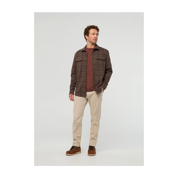 DUER Men's Performance Flannel Overshirt Stout Plaid