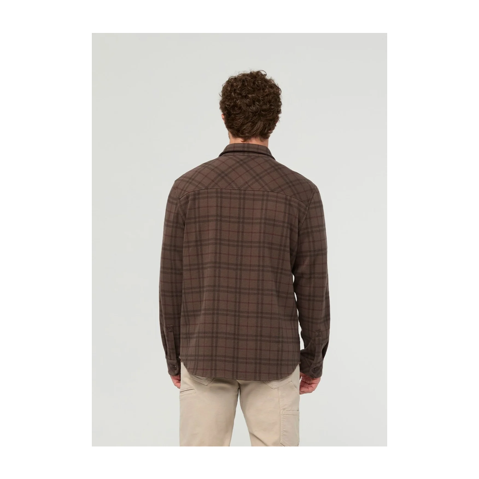 DUER Men's Performance Flannel Overshirt Stout Plaid