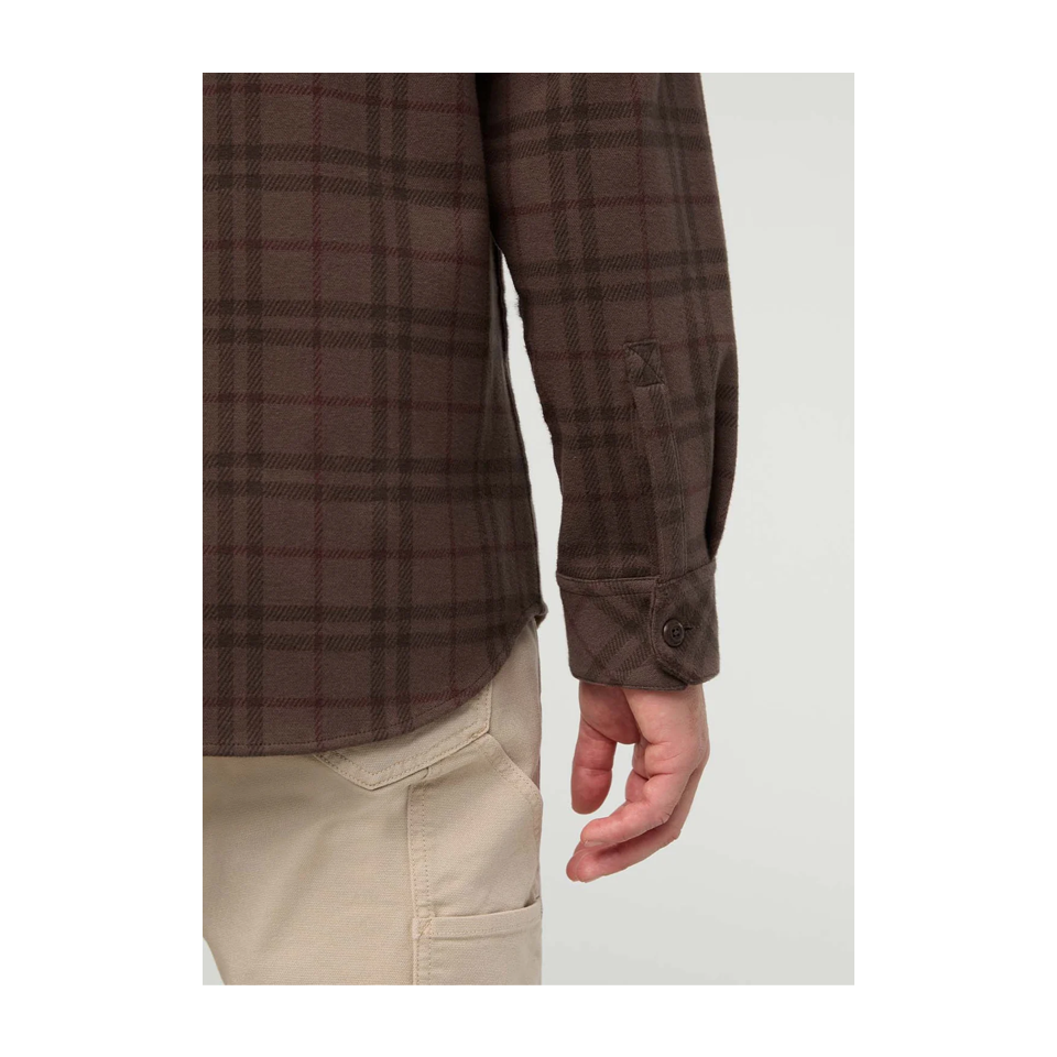 DUER Men's Performance Flannel Overshirt Stout Plaid