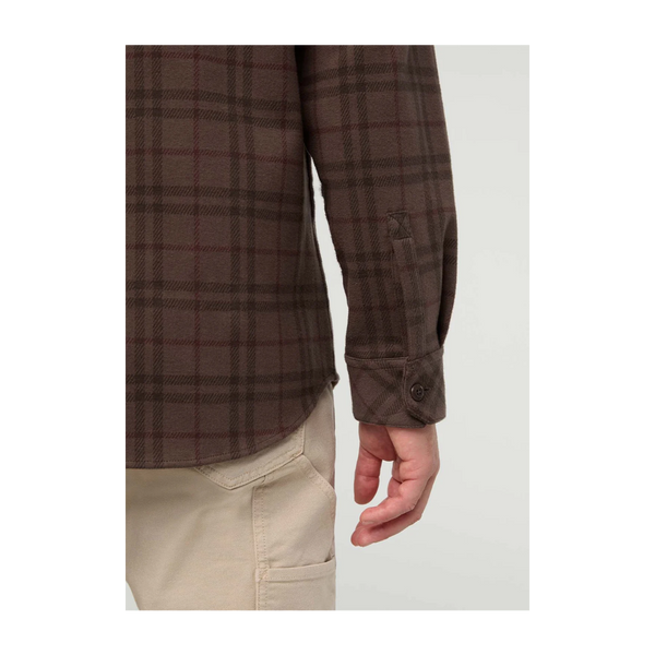 DUER Men's Performance Flannel Overshirt Stout Plaid