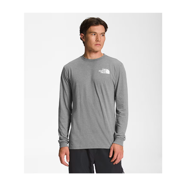 The North Face Men's Long-Sleeve Box NSE Tee TNF Medium Grey Heather