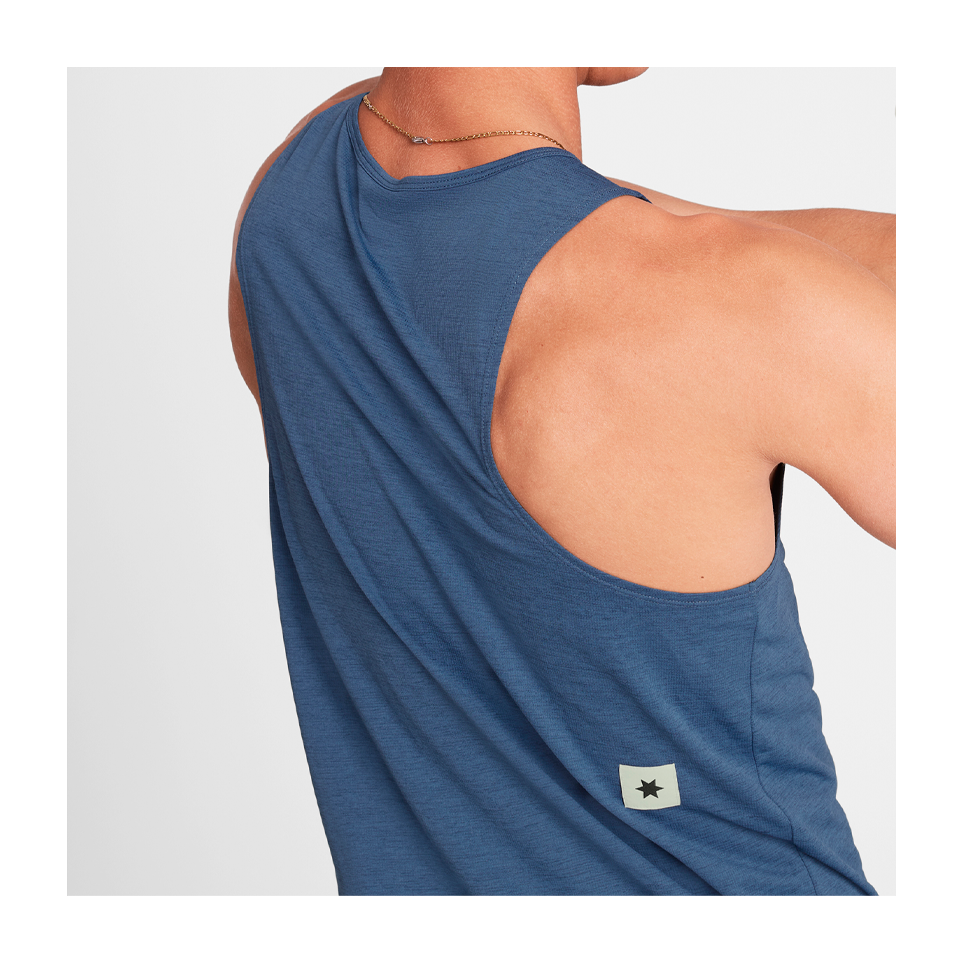 SAYSKY Men's Logo Combat Pro Singlet Blue