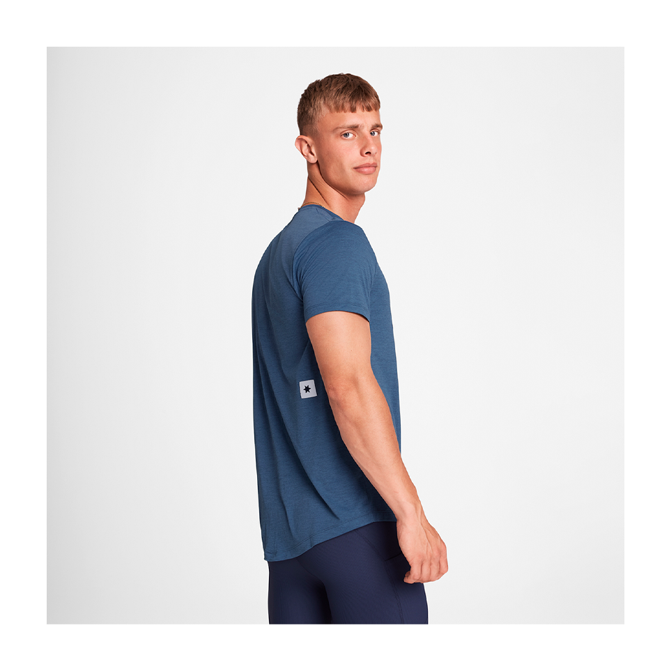 SAYSKY Men's Logo Combat Pro T-Shirt Blue